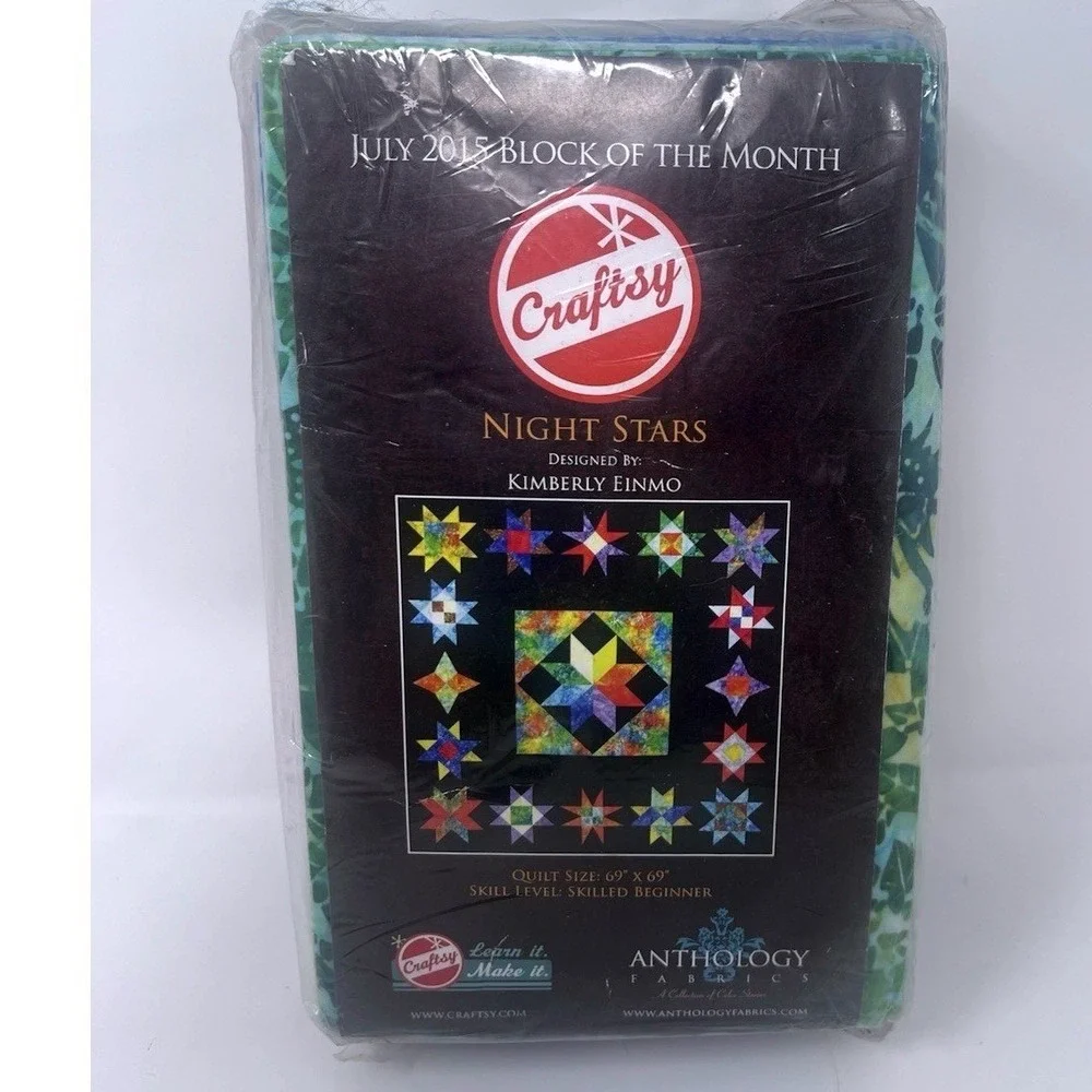 Craftsy 2015 Block of the Month Night Stars Anthology Fabrics New In Package
